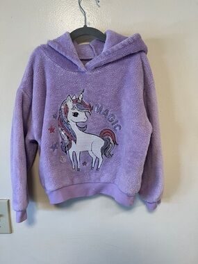 Primark Lilac Plush Unicorn Hoodie Sweatshirt